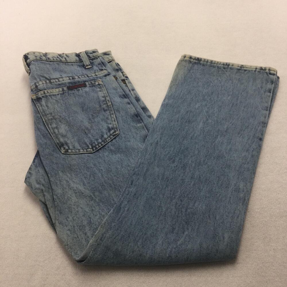 Vintage Cowden Jeans Mens 31x30 Blue Acid Wash Straight Leg Denim Zip Fly USA